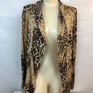 Cheetah swirl Riley ruffle cardigan